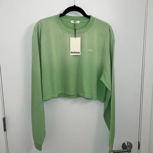 MadHappy Ladies SUMMER COLLECTION CROPPED MIDWEIGHT JERSEY LS - L / patina